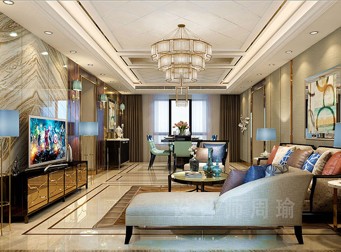 粉色视频app下载世纪江尚三室两厅168平装修设计效果欣赏